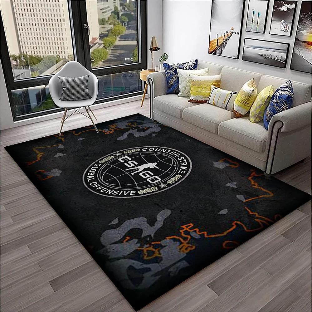 CS GO,Counter Strike Game Gamer 3D Carpet Rug for Home Living Room Bedroom Sofa Doormat Decor,kids Area Rug Non-slip Floor Mat