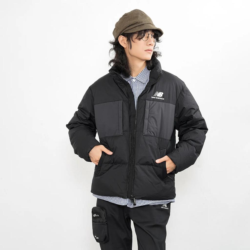 New Balance Down Jackets Unisex Black Stand Collar Moderate Other (Unisex) Down Jackets 5PB43053 BK