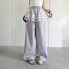 Girls' pants summer thin style children's lace lace lace fart curtain wide leg pants summer breathable big children's quick drying sports pants