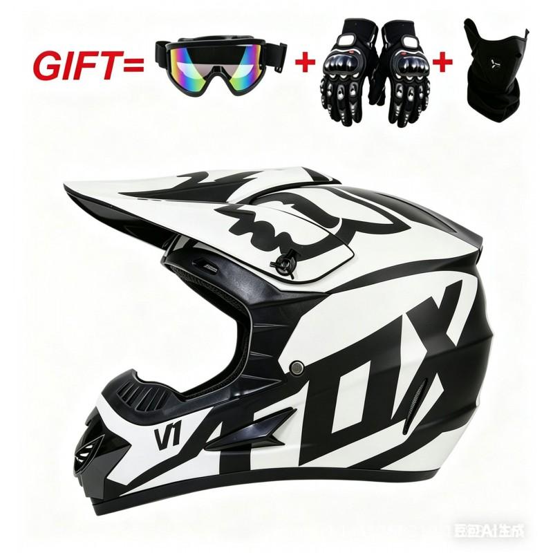 Full Face Mountain Bike Helmet Downhill Cycling ATV Dirt Youth Adult ABS Safety Gear