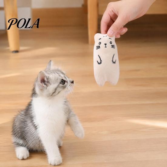 Cute Animal Cat Toy Stuffed Catnip Toy, Soft Plush Chew Bear Duck Frog Enrichment for Indoor Cats Kittens Teething