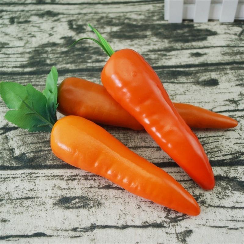 Artificial Carrots 6PCS Mini Carrots Fake Vegetable Display for Dollhouse