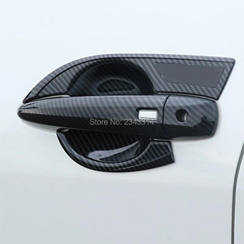 For Nissan Sentra ABS Chrome Carbon Car Door Handle Bowl Side Door Bowl Cover Trim Protectors Exterior Car Stying Accessory