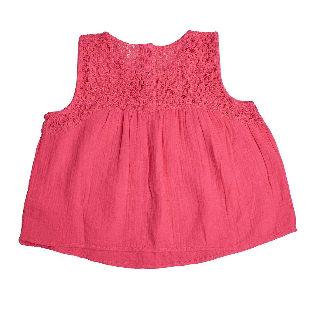 Sleeveless Blouse with Lace 664326 for Girl