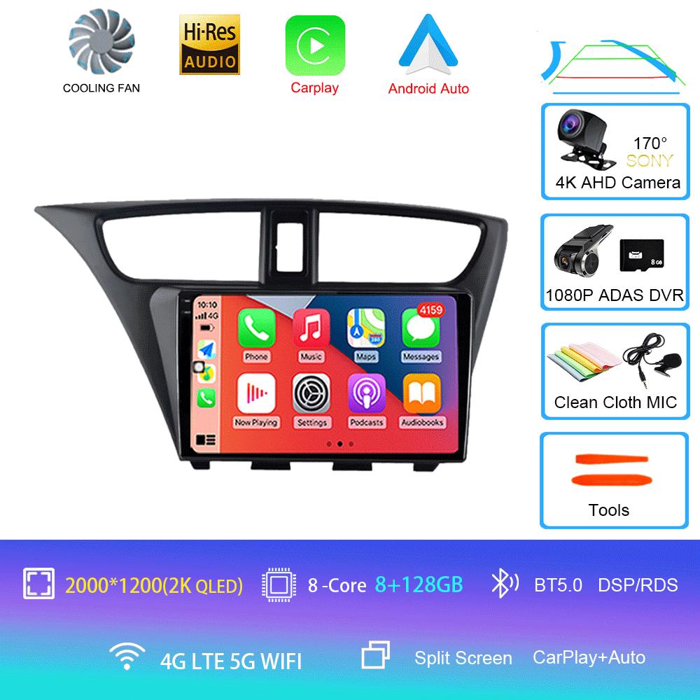 For Honda CIVIC Hatchback 2012 - 2017 Car AutoRadio Android Multimedia Video Player Navigation GPS Stereo HU No 2 Din 2din