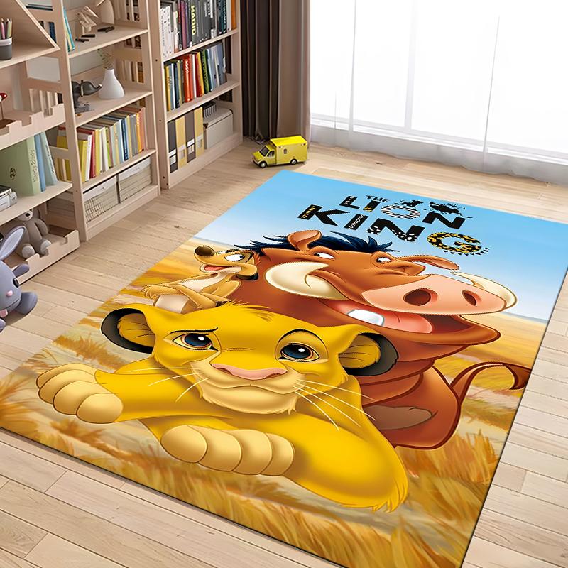 1PC The Lion King Pattern Carpets Bedroom Play Mats Rugged Bedroom Decor Carpet Living Room Mat Children's Room Area Carpet