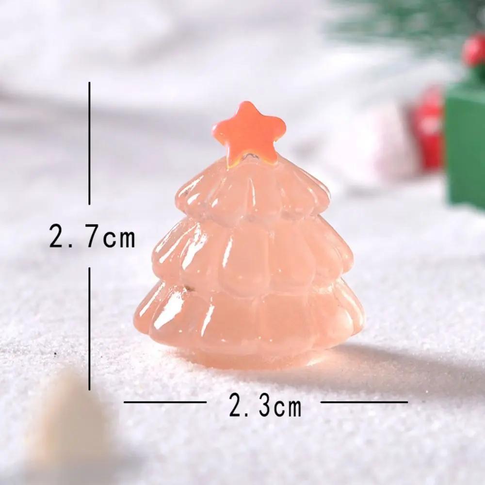 1Pc Cartoon Luminous Tree Noctilucent Glowing Miniature Statue Mini Micro Landscape Glow-in-the-dark Leaflet Christmas Tree