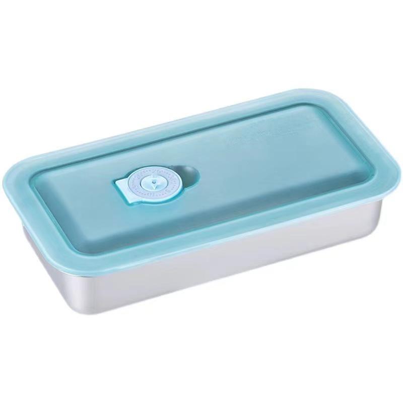 304 Stainless Steel Compartmented Lunch and Sauce Dish, Refrigerator Safe Sealed Storage Box