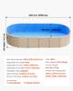Oval Pool Liner, 375 x 610 cm UniBead Swimming Pool Liner for 120 cm Wall Height, Premium Vinyl, Easy Install with Leak-Proof Patches, Designed for