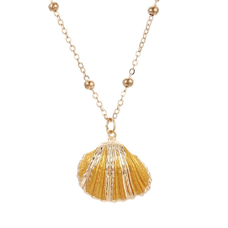 32 Styles Charm Boho Natural Shells Necklaces Scallop Pendant Necklace For Women Gifts Chain Style Alloy Seashell Summer Jewelry