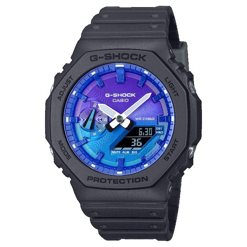 

Casio G-SHOCK Men s Resin 200M Water Resistant Analog Shock Resistant Quartz Watch GA-2100FL-1A чёрный