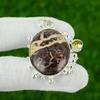 Natural Coconut Jasper Gemstone Pendant 925 Sterling Silver Jewelry For Women