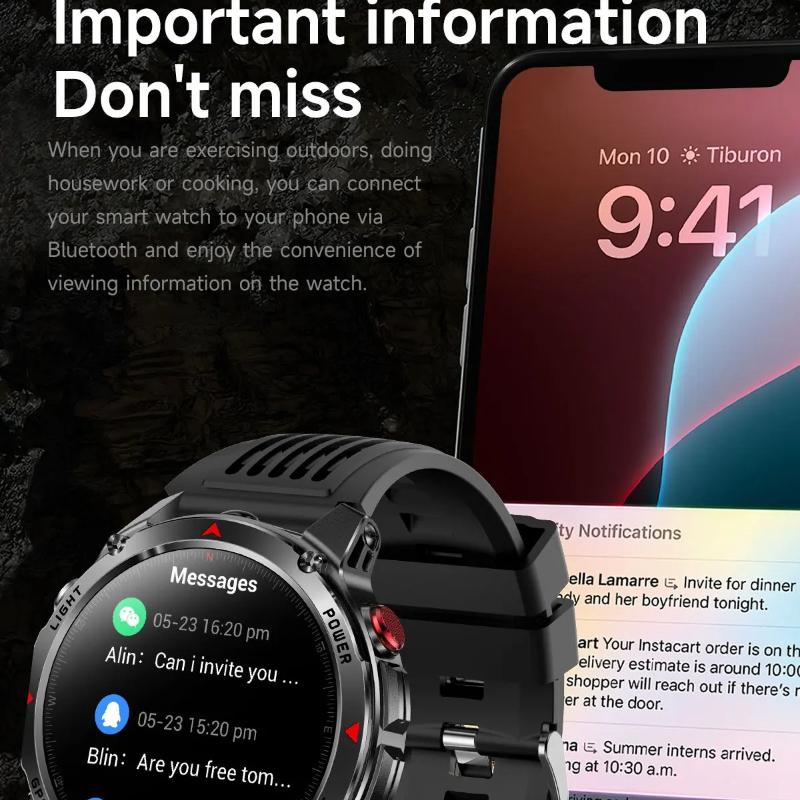 2026 T-Rex 3 Ultra GPS Smartwatch 10ATM Wasserdicht Dual-Band GNSS Kompass Militärstandard Saphirglas Anrufe Lange Akkulaufzeit Herren Outdoor Smartwatch