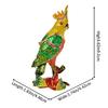 FJ FENGZHIJIE Trinket Box with Hinged Parrot Bird Figurine, Golden Crystal Enamel Cocktail Home Decor, Bird Lover Gift