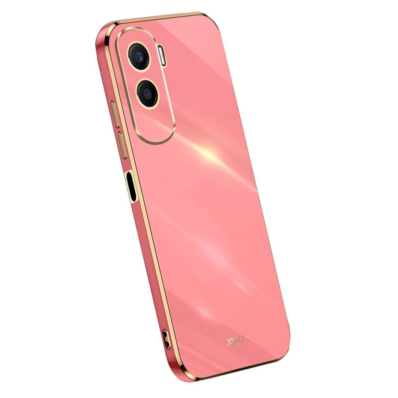 

XINLI Electroplating Phone Case for Honor X50i 5G/90 Lite 5G,Anti-drop TPU Cover Red