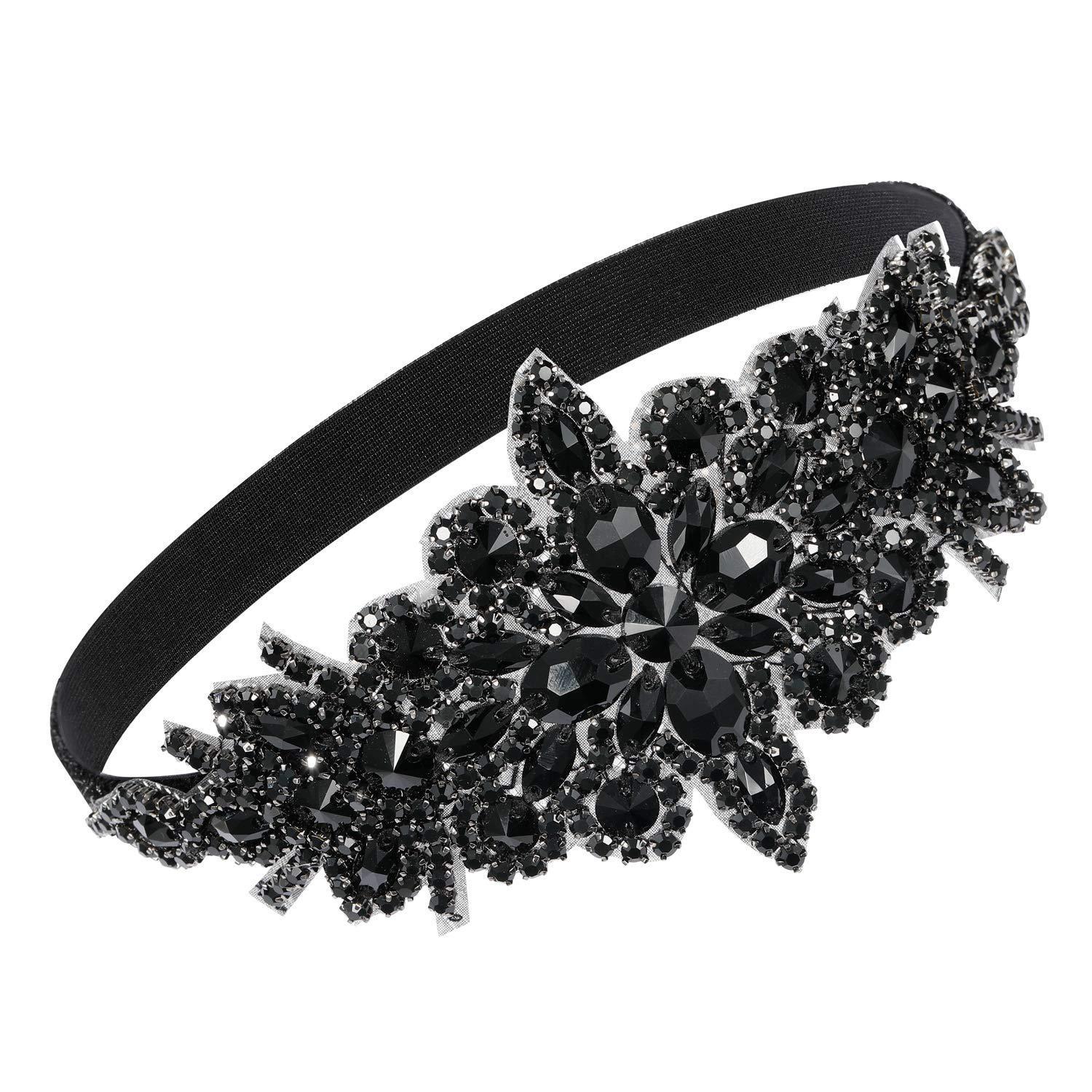 

Ethnic Rhinestone Headband & Evening Dress Accessory Set чорний