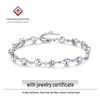 Min Yue S925 Sterling Silver Zircon Heart Bracelet - Women's Elegant Fashion Jewelry for Qixi Valentine's Day