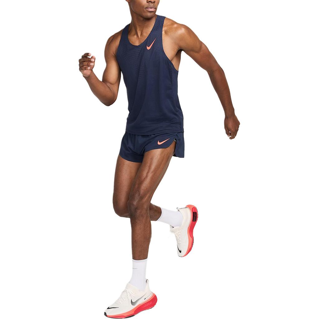 Nike Aeroswift Dri-FIT Adv Solid Color Versatile Breathable Tank Top Men Tops Obsidian Bright-Red FN4231-451