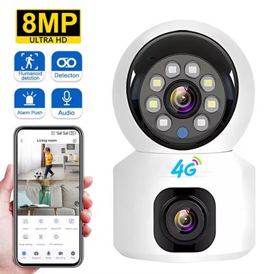 LS VISION Mini kamera 4G bezprzewodowa z podwójnym obiektywem noktowizor wewnętrzny monitor dla niemowląt AI wykrywanie człowieka kamera wideo V380 Pro CCTV ochrona bezpieczeństwa