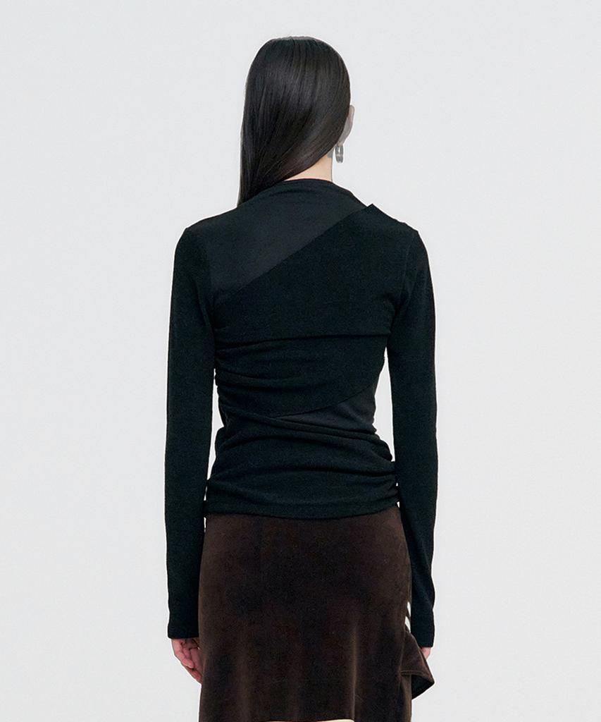 Kimjisu Layered Knit Top _ Black