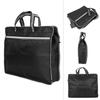 Portable Waterproof Oxford Cloth File Bag Zippered Business Meeting Document   (Black)