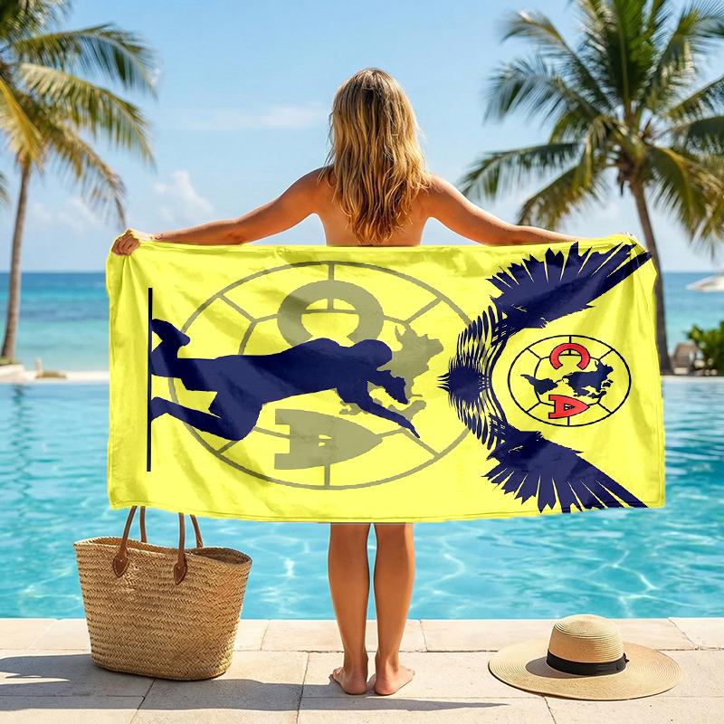 Club Amrica Fashion Beach Towel: Ideal for Summer Adventures Soft, absorbent and quick drying suitable for swimming and bathing