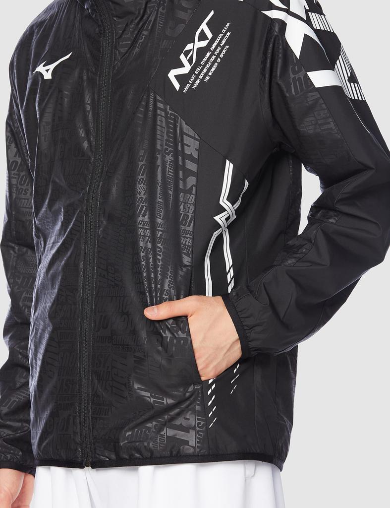 Training Wear Breath Thermo Warmer Shirt 32JE8540 Black x White Japan M to Japanese size [Mizuno] N-XT (equivalent M)