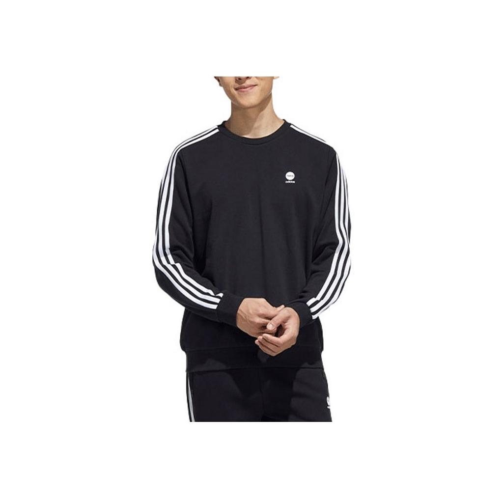 Adidas Neo Side Stripe Pullover Sweatshirt Men Tops Black HD4668