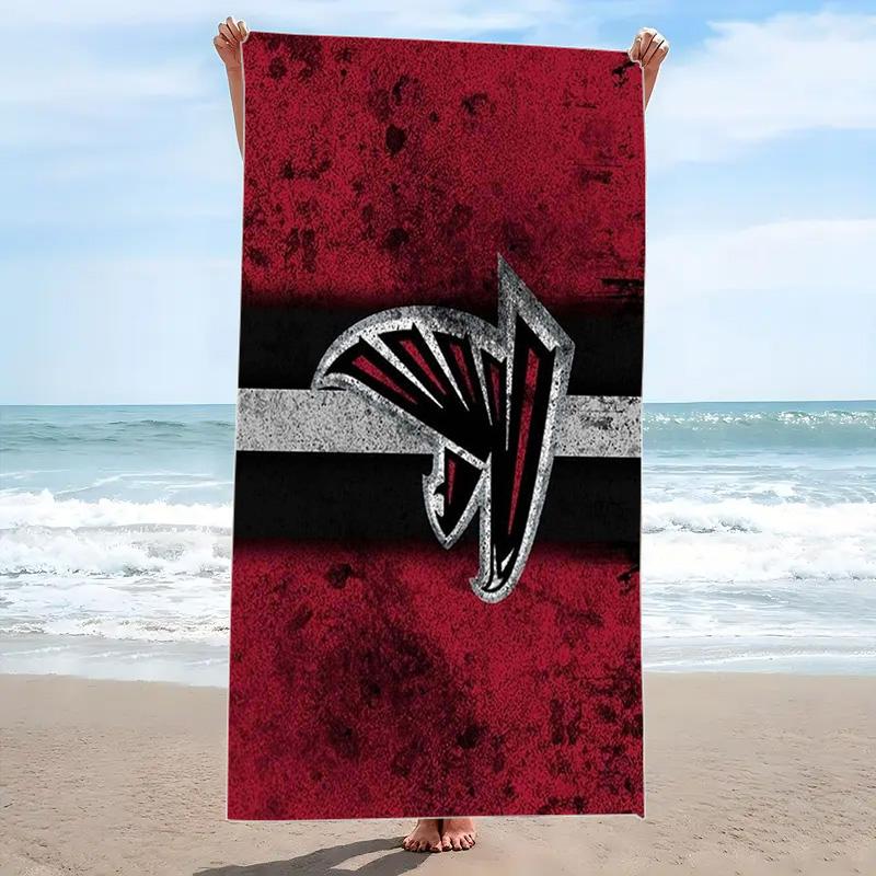 Atlanta Falcons Logo Print Beach Towel, Large Soft Quick Dry Towel for Beach Camping Swimming