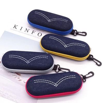 EVA Zipper Eyeglasses Case Anti-pressure with Hook Glasses Protective Cover Colorful Eyeglass Storage Box Glasses Accessories