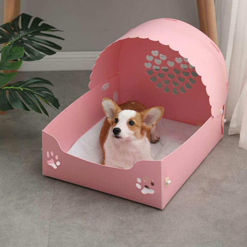Princess Pet Bed Cute Scratch Resistant Washable Cat Delivery Bed Pet Sleeping Bed for Home Pink