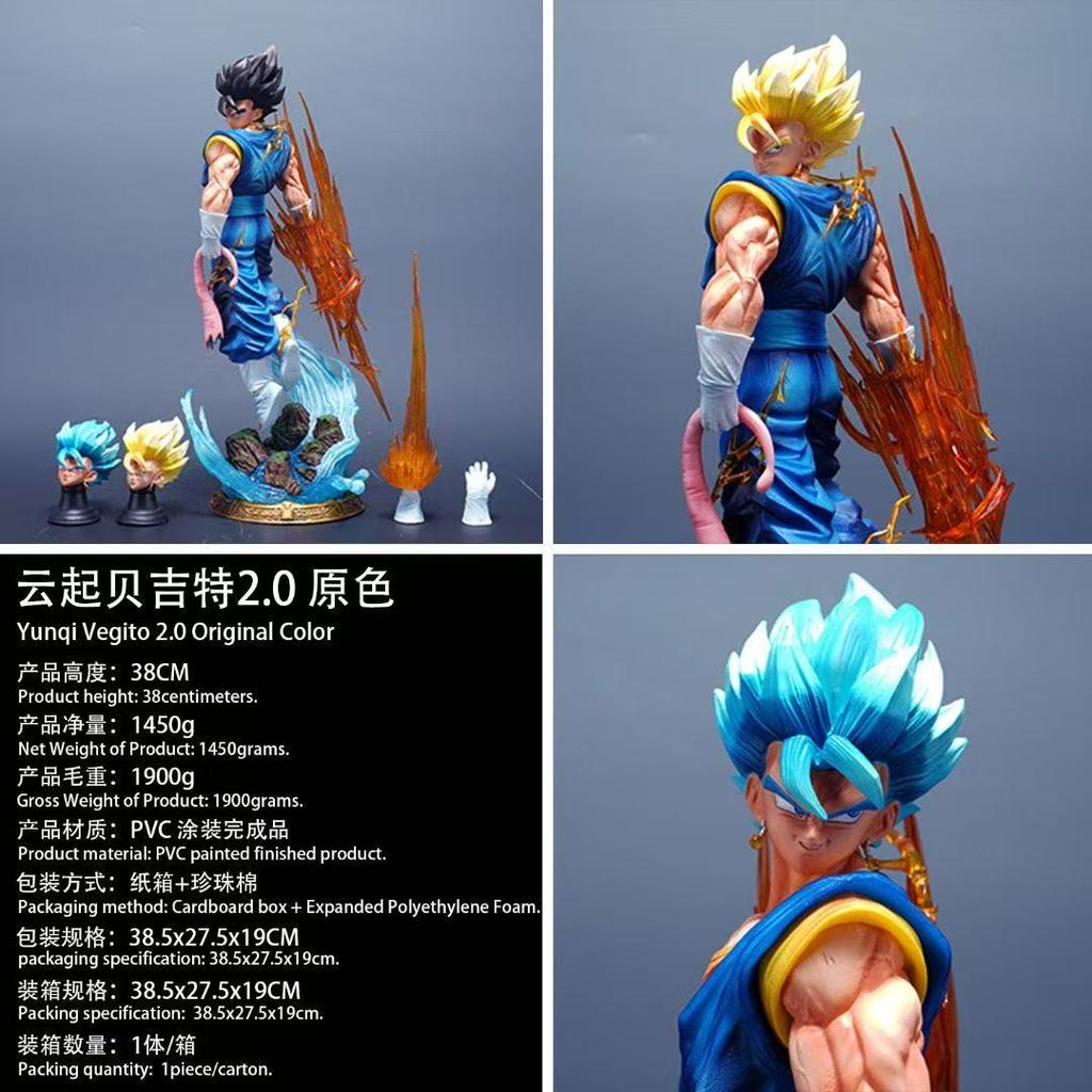 New 36cm Anime Dragon Ball Super Saiyan Vegito GK Statue Doll Peripheral Model Collection Toy Decoration Birthday Gift