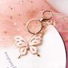 Öltauchender Strass-Schmetterlings-Schlüsselanhänger für Damen und Mädchen, tragbar, Zinklegierung, Rucksack-Geldbörse, Ornament, Schmetterlinge, Schlüsselanhänger