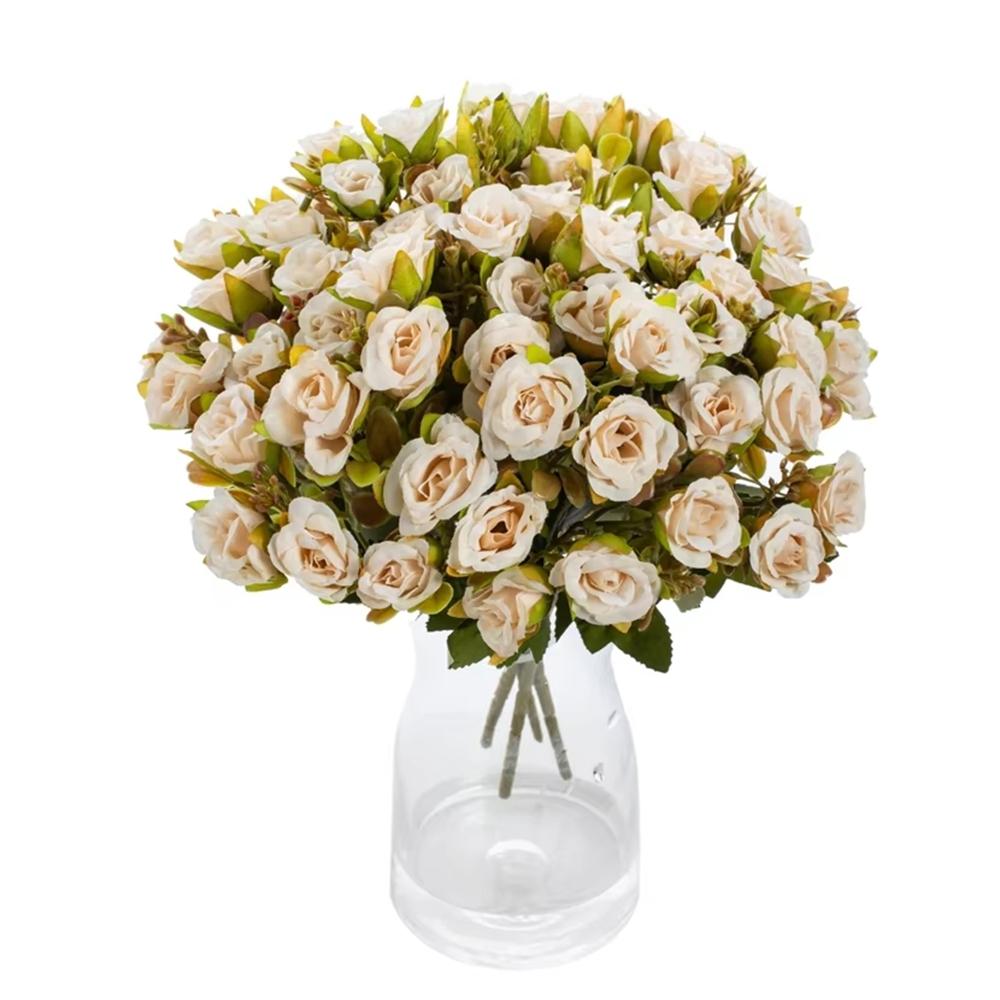 Artificial Flowers Silk Roses Wedding Bridal Outdoor Garden Courtyard Decoration Festival Diy Vase Bridal Bouquet Box Decoration