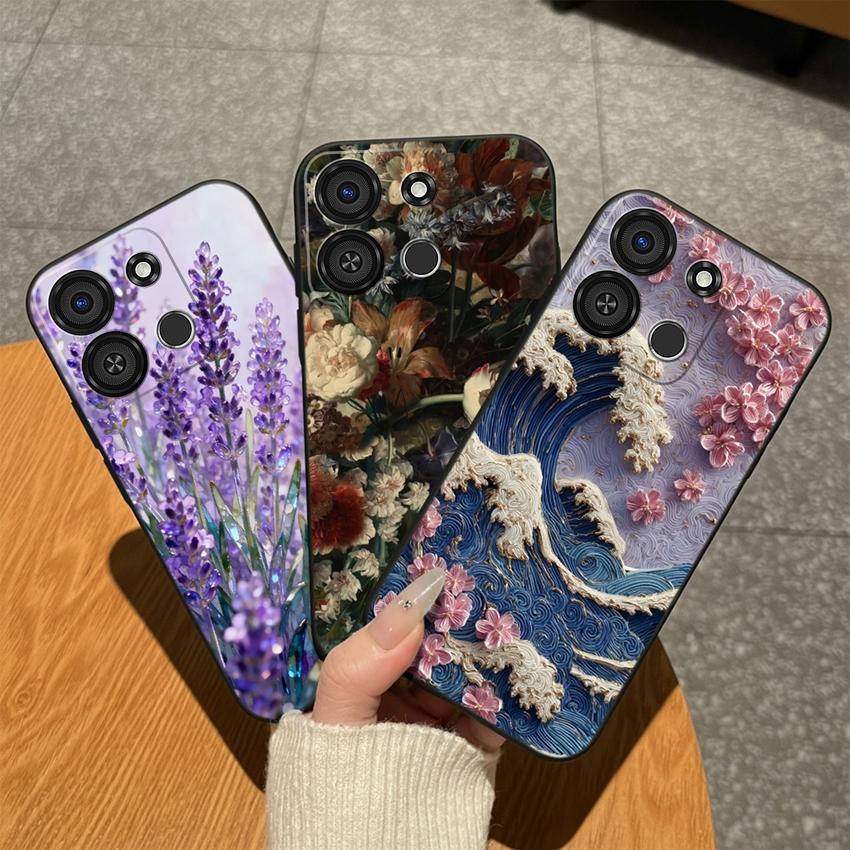 For Itel A05S A04 A60S A16 A33 Plus A56 A23 A58 A25 Pro A49 A35 A18 Phone Case Colorful Graffiti Matte Silicone Cover For Itel Anti Fingerprint Bumper