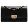Charles & Keith Metal Buckle Chain Small Square Bag Women Shoulder Bag Black Gold CK2-20840579-1