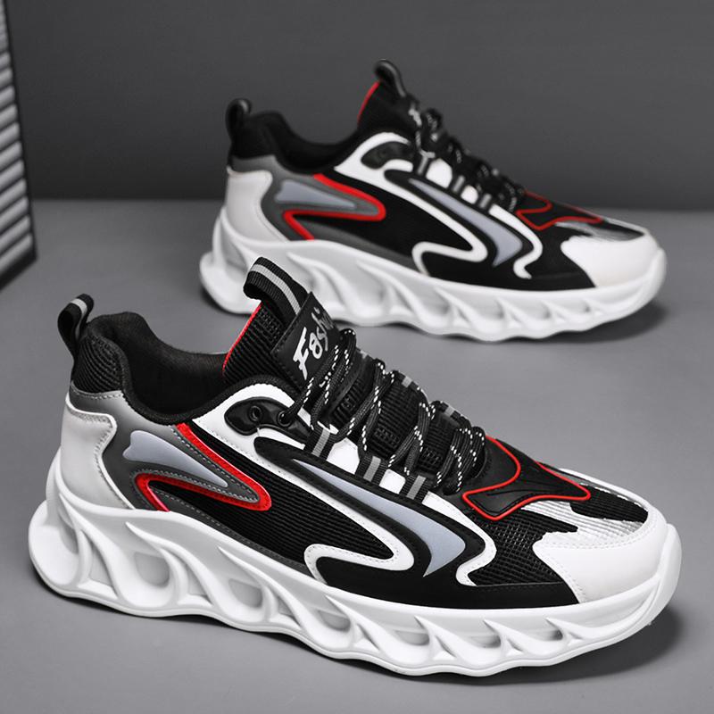 

Men s shoes men s sports shoes men s low-top shoes white 2025 casual round head lace-up running shoes 44