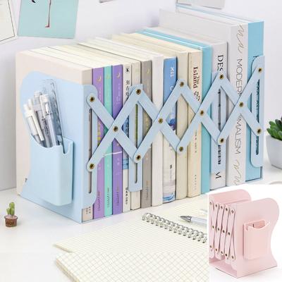 Výsuvná police na knihy s držákem na pero a policí na knihy, integrovaný stolní stojan na ukládání knih, přepážka na knihu