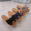 Ciabatte Zeppa Donna 2026 Tempo Libero Taglia Grande 43 Sandali Piattaforma Donna Esterno Ciabatte Stampa Leopardo Fiocco Ciabatte Infradito Scarpe Donna