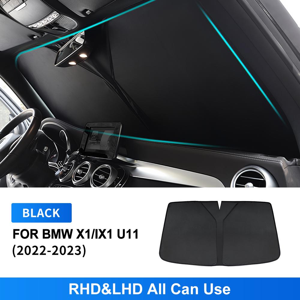 

Anti-UV Sun Umbrella Front Windshield SunShade Umbrella Portable For BMW X1 U11 - IX1 Foldable Interior Car Accessories чёрный