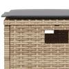 5 Piece Outdoor Dining Set with Cushions Beige Poly Rattan
