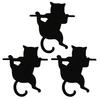 Practical Gifts for Avid Readers 3PCS Cartoon Cat Bookmark, Durable PET Cute Page Marker, Decorative Table Ornaments Home 3D Printing Lightweight