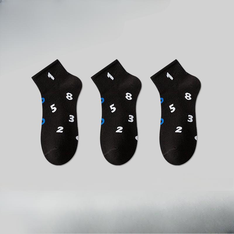 3 Pairs of Boys Spring and Summer Thin Cotton Antiodor Sports 7a Antibacterial Socks