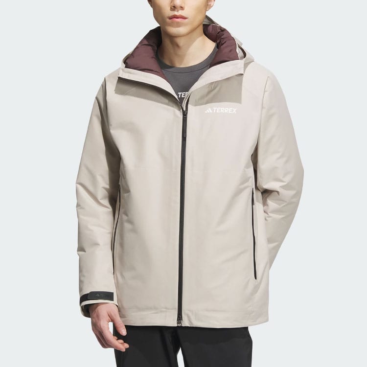 adidas RAIN.RDY Waterproof And Windproof Windbreaker Jacket Men's Ecru IL8969