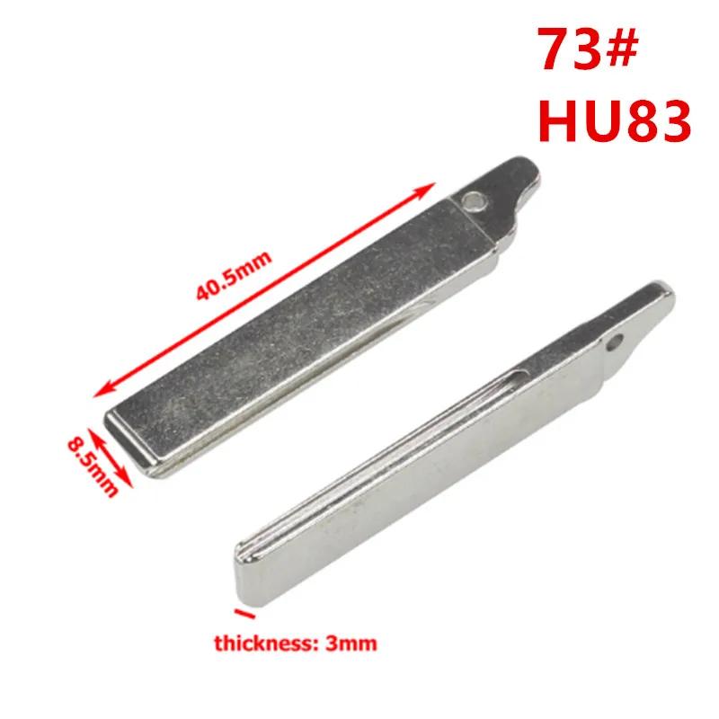 10pcs 72# VA2 VA2T 73# HU83 KD Key Blade for Peugeot 307 407 Citroen Renault Flip Uncut for Xhorse Keydiy Car Key Blade 73 HU83