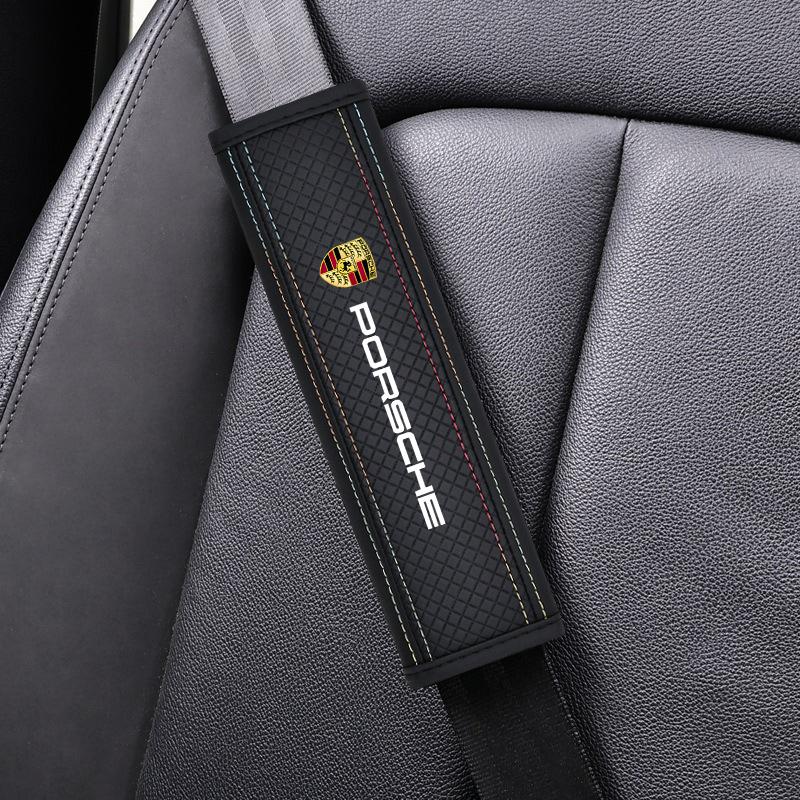 for Porsche Cayenne Panamera Macan Boxster 911 Carrera-GT 928 944 2Pcs Car Seat Belt Protector Cover Auto Interior Accessories