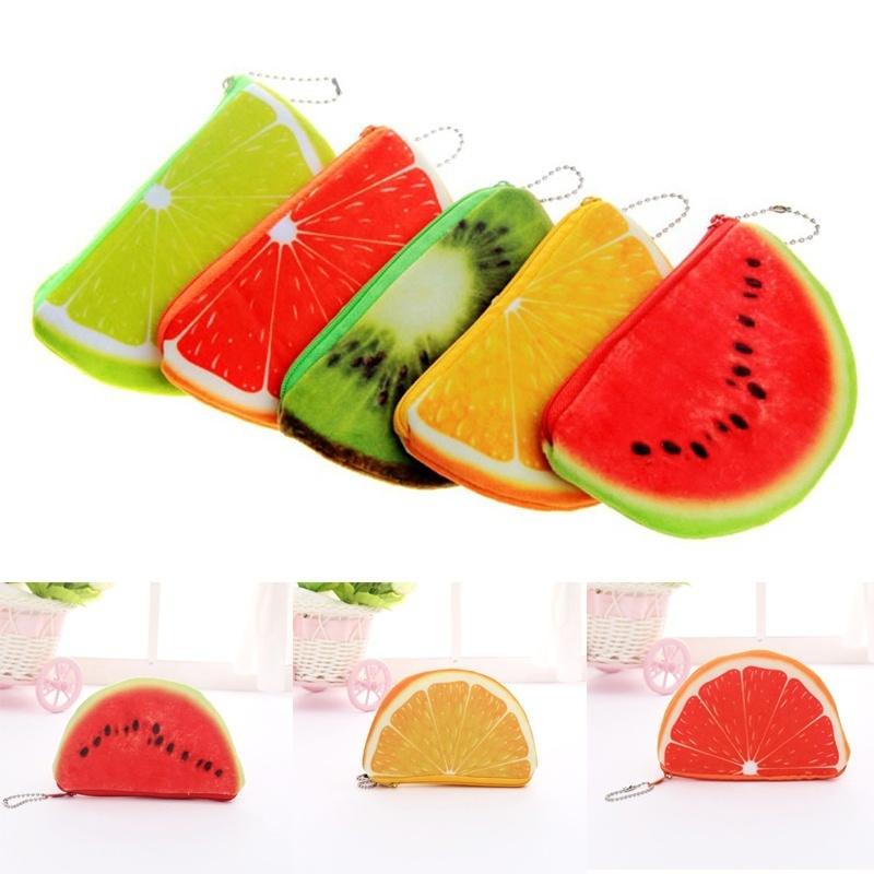 Creative Plush Emulational Watermelon Coin Purse Wallet Handbag Key Case