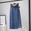 High Waist Jeansrock Damen Freizeitkleidung Frühling Sommer Schlank Gesäßbetont Eng Anliegend A-Linie Röcke Damen
