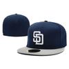 San Diego Padres Baseball Cap Unisex Sun Protection Wide Brim Non-Adjustable Dome With Embroidered