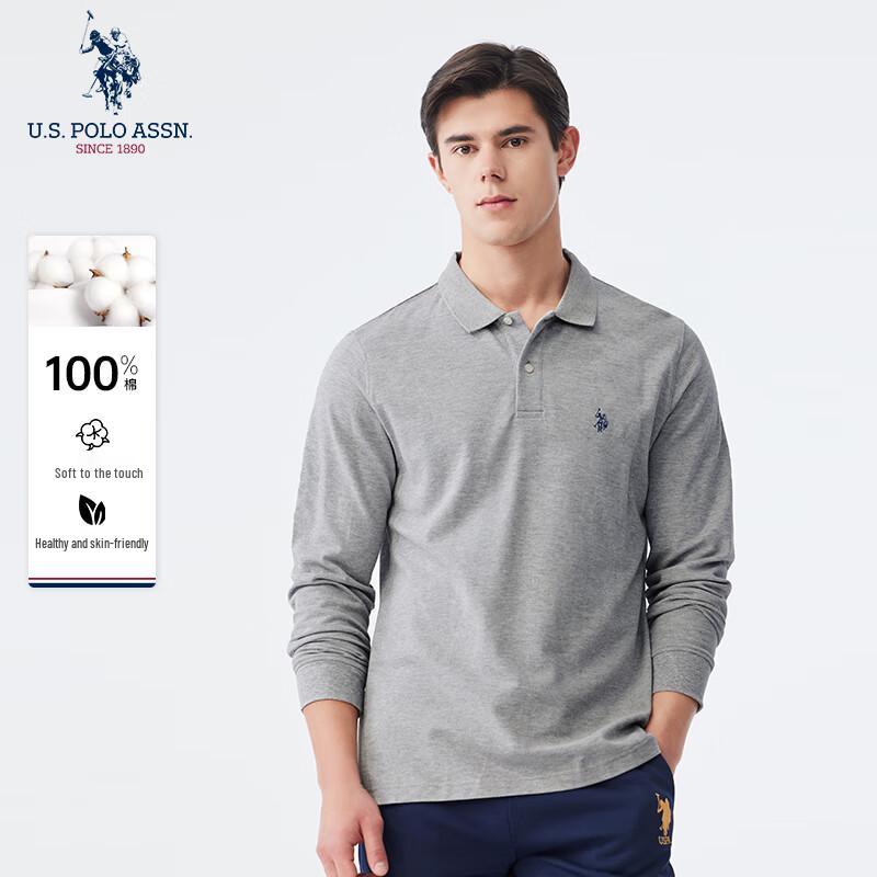 U.S. Polo Assn. Herren Business Casual Langarm-Poloshirt